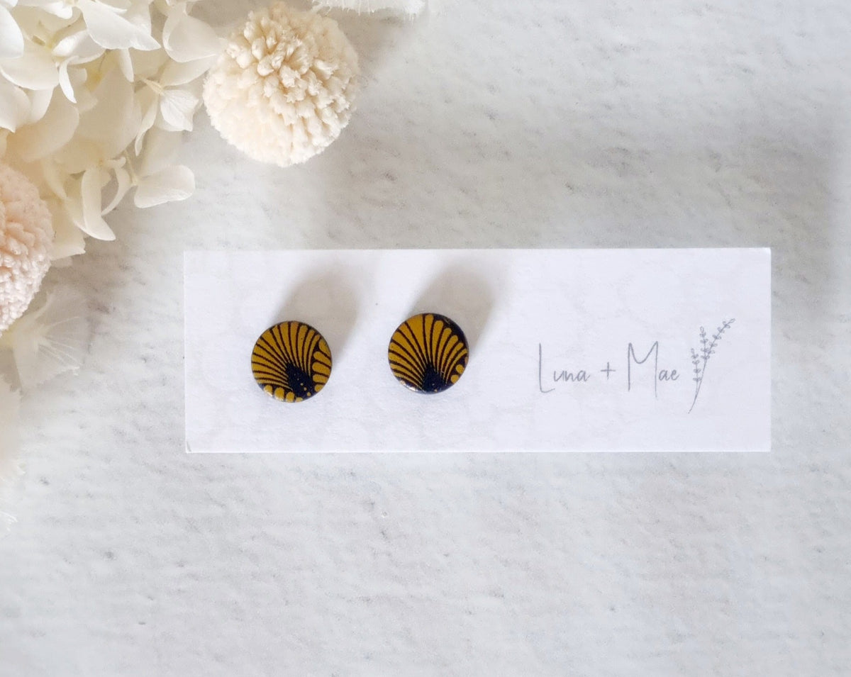 Timeless Navy Tiny Stud - Luna + Mae