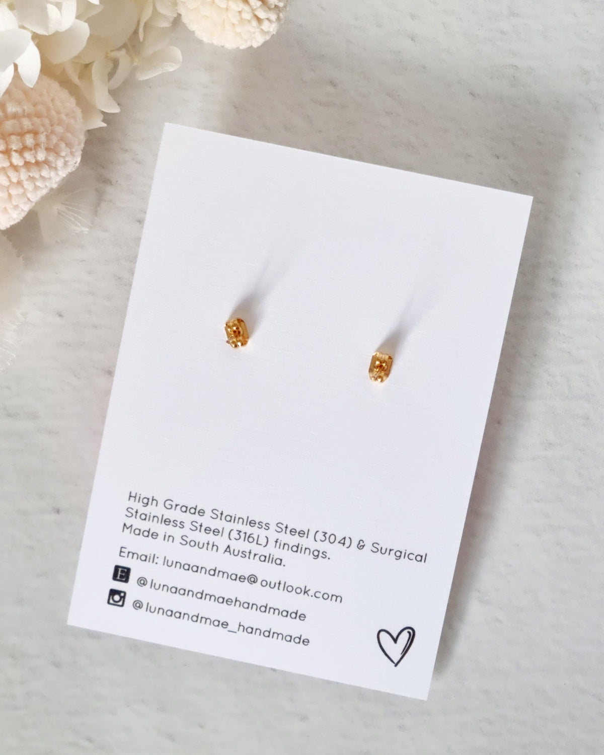Garden Rose Pink + Gold Embossed Dangle Earrings