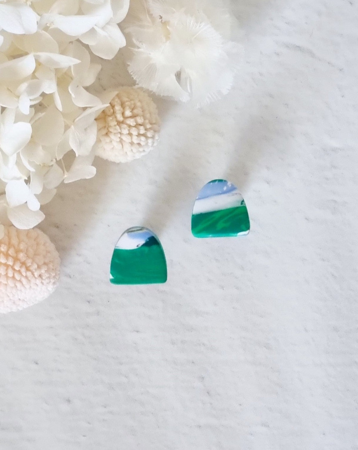 Saxe Oblong Stud Earrings