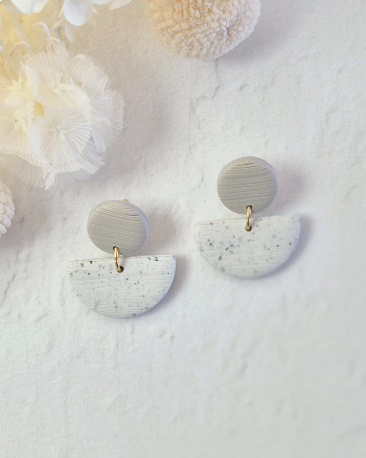 Luna Granite + Stone Dangle Earrings