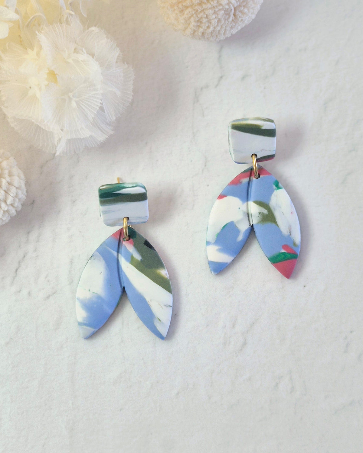 Saxe Double Leaf Dangle Earrings #2