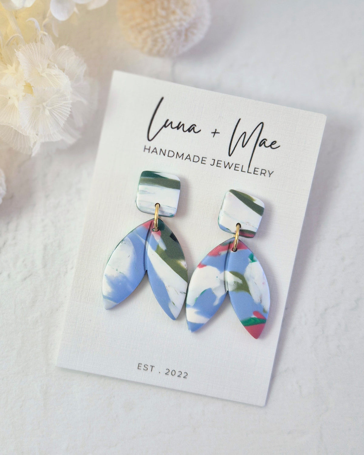 Saxe Double Leaf Dangle Earrings #2