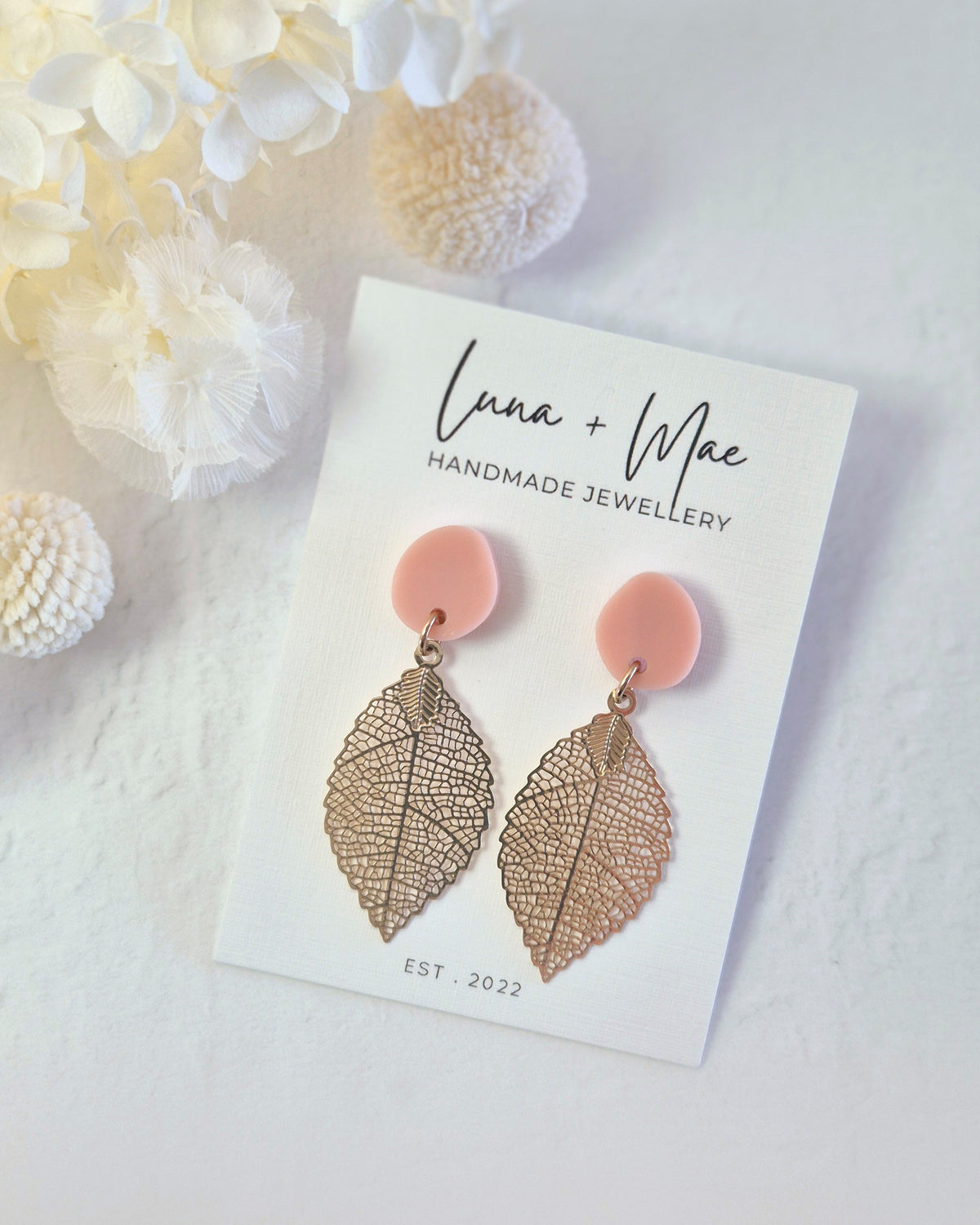 Lumiere Blush Pink Dangle Earrings
