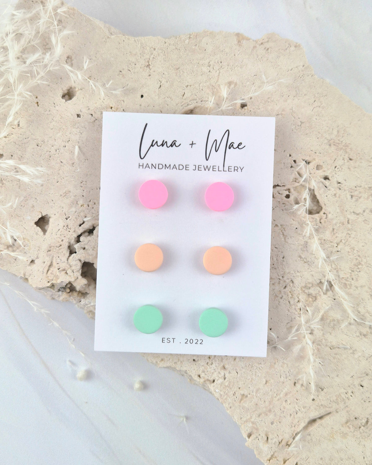 Rainbow Tiny Trio Stud Earring Pack #2