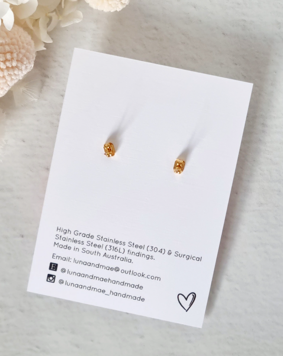 Luna Mustard Fleck Dangle Earrings