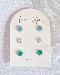 Summer Floral Trio Stud Pack #5