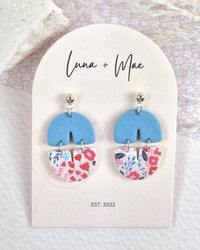 Floral U-Shaped Dangle Earrings Luna + Mae