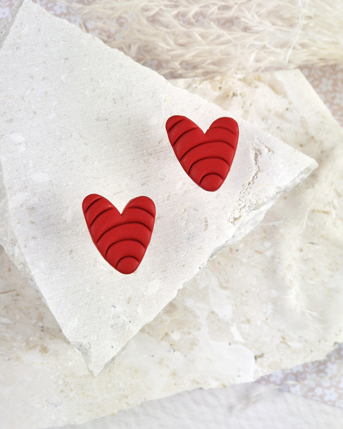 Red Heart Stud Earring Luna + Mae