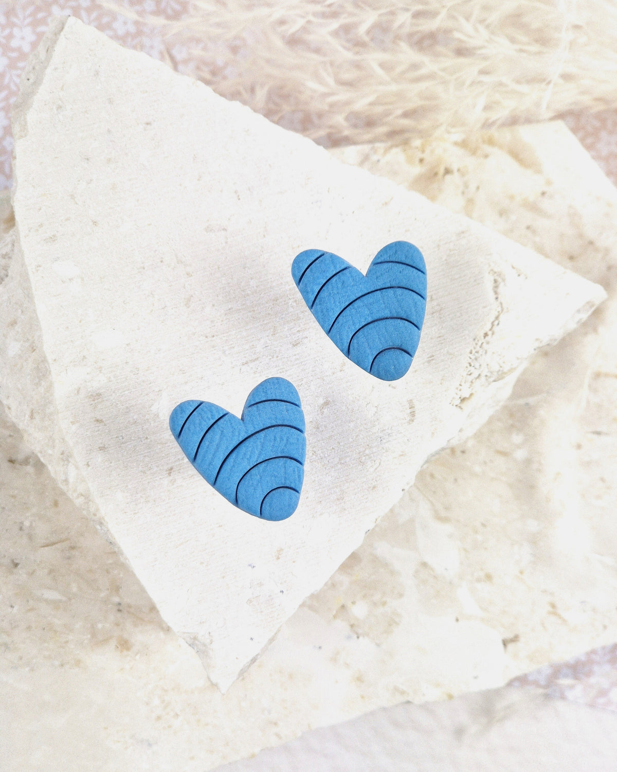 Blue Heart Stud Earring
