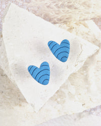 Blue Heart Stud Earring