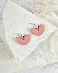 Rose Pink Heart Dangle Stud Luna + Mae