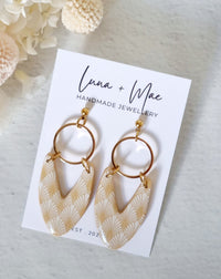 Timeless Mustard Circle Dangle - Luna + Mae