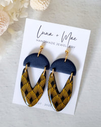 Timeless Navy Semi Circle Dangle - Luna + Mae