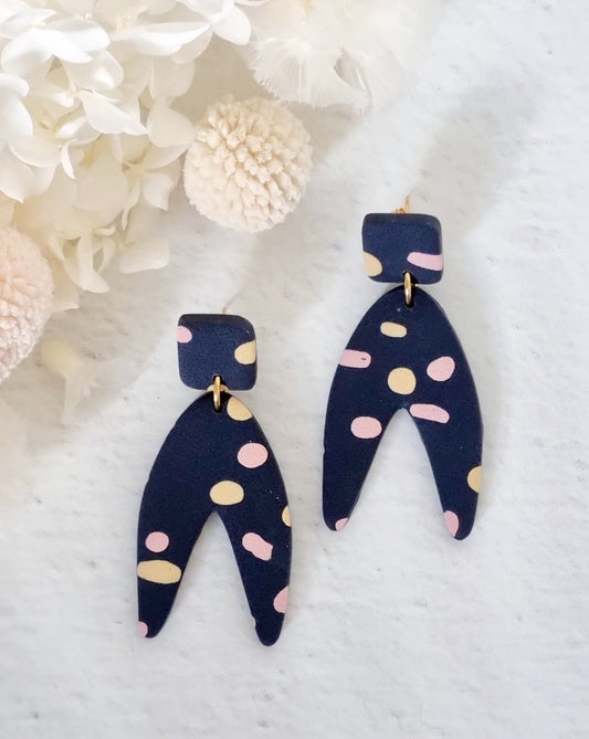 Timeless Navy Spotty Dangle - Luna + Mae