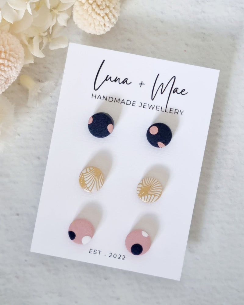 Timeless Trio Stud Pack #1 - Luna + Mae