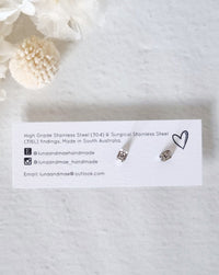 Saxe Oblong Stud Earrings