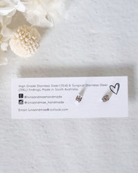 Blue Heart Stud Earring