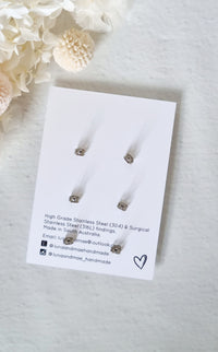 Fabric Trio Stud Earring Pack #7