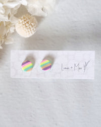 Rainbow Small Circle Stud - Luna + Mae
