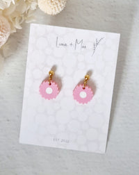 Moon Daisy Pink Dangle - Luna + Mae