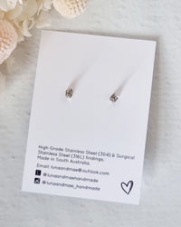 Christmas Snowflakes Silver Glitter Dangle Earrings