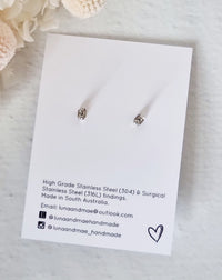 Tassel Floral Light Blue Dangle Earrings
