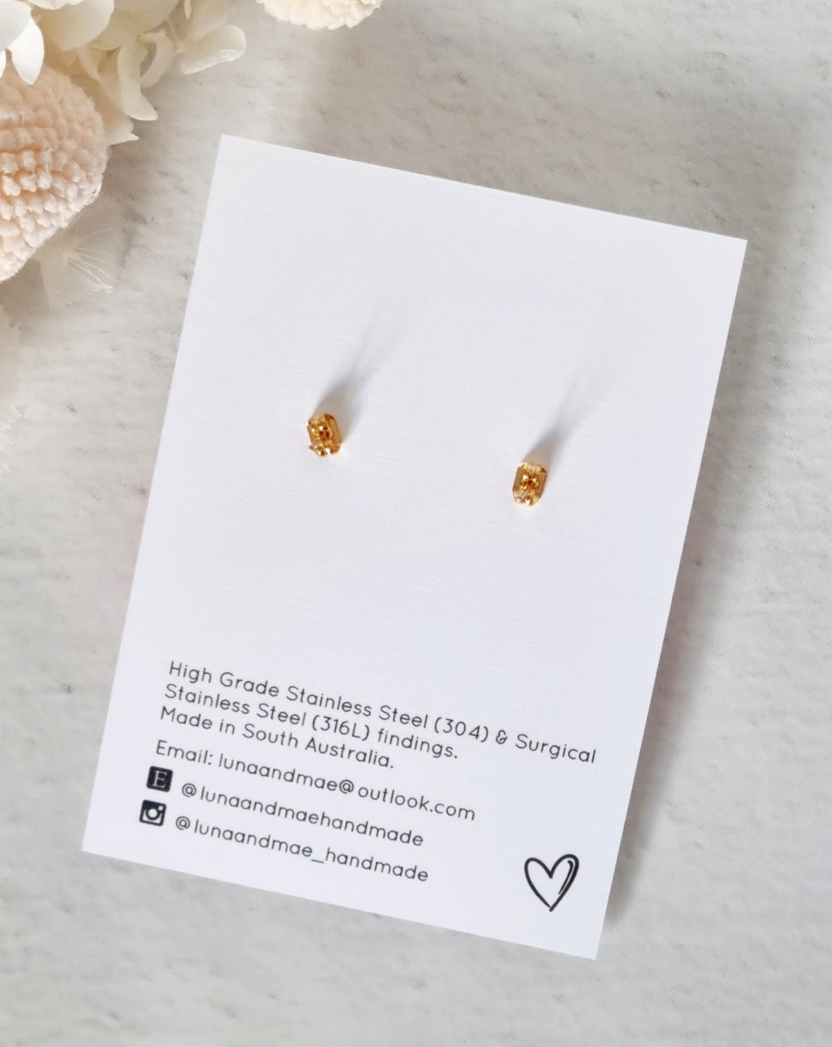 Bessie White Dot Dangle - Luna + Mae
