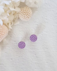 Rainbow Purple Dot Stud - Luna + Mae