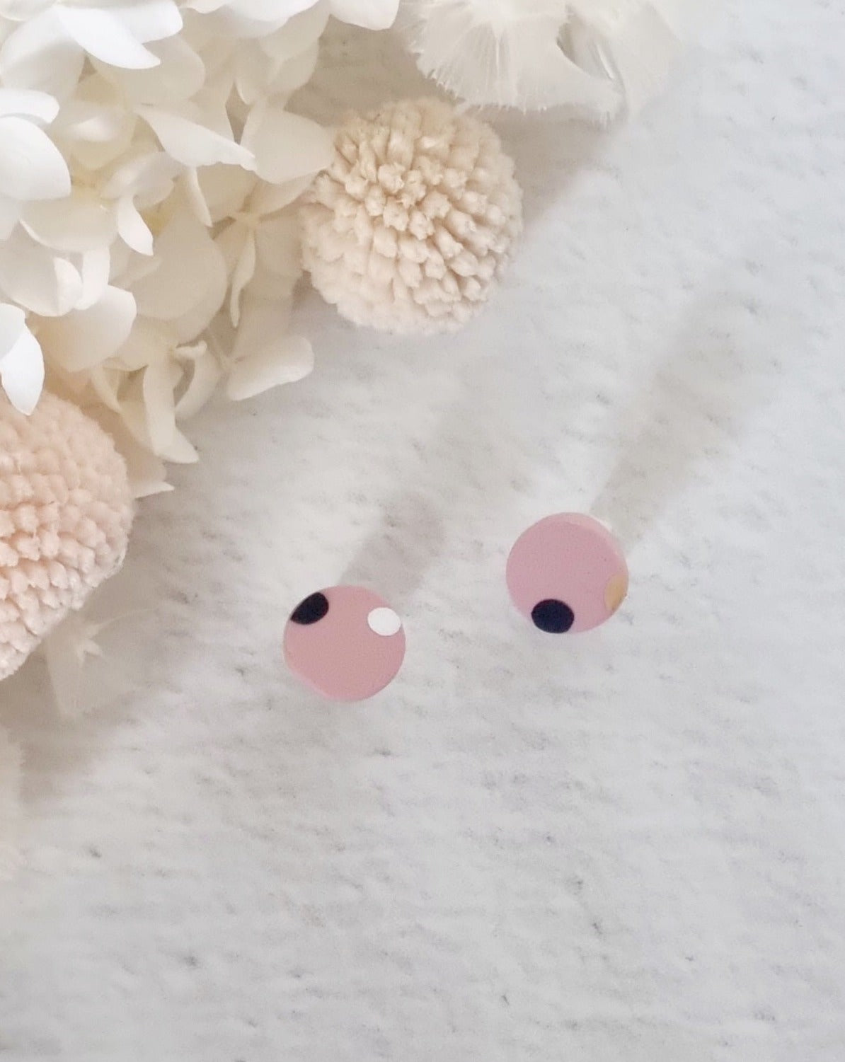 Timeless Pink Dot Tiny Stud - Luna + Mae