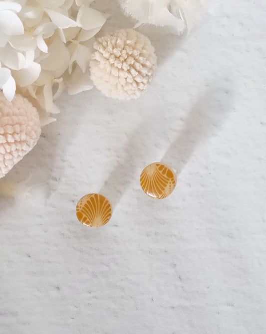 Timeless Dark Mustard Tiny Stud - Luna + Mae