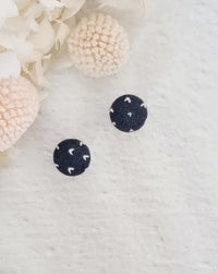 Fabric Heart Stud - Luna + Mae