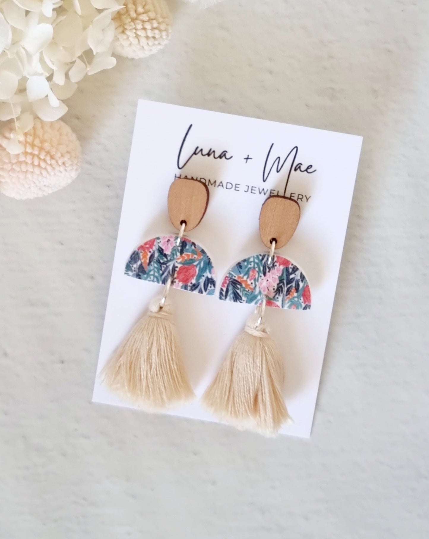 Tassel Garden Cream Dangle