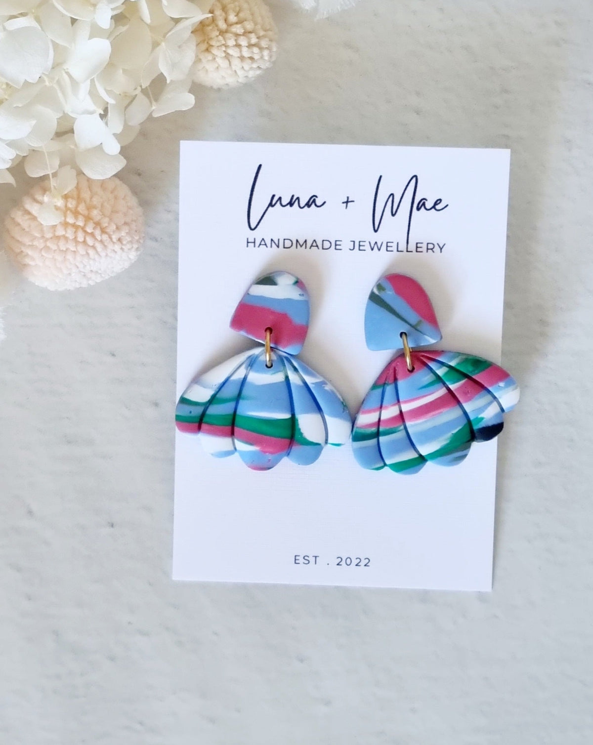 Saxe Scallop Dangle Earrings