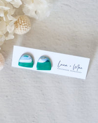 Saxe Oblong Stud Earrings