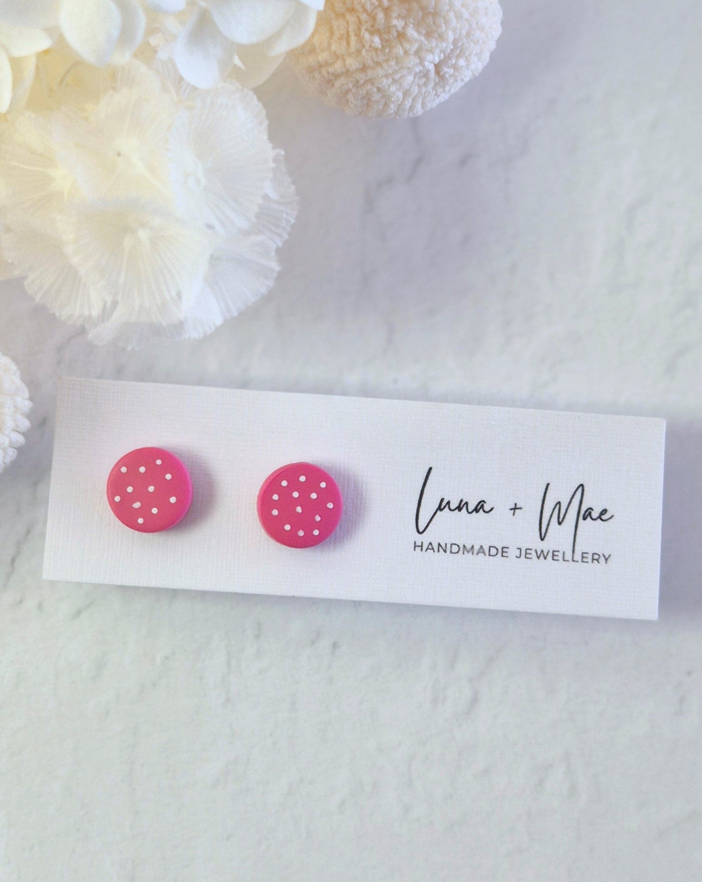 Tiny Pink Dot Stud