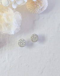Tiny Stone Dash Stud Earrings