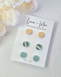 Saxe Tiny Trio Stud Earring Pack #1