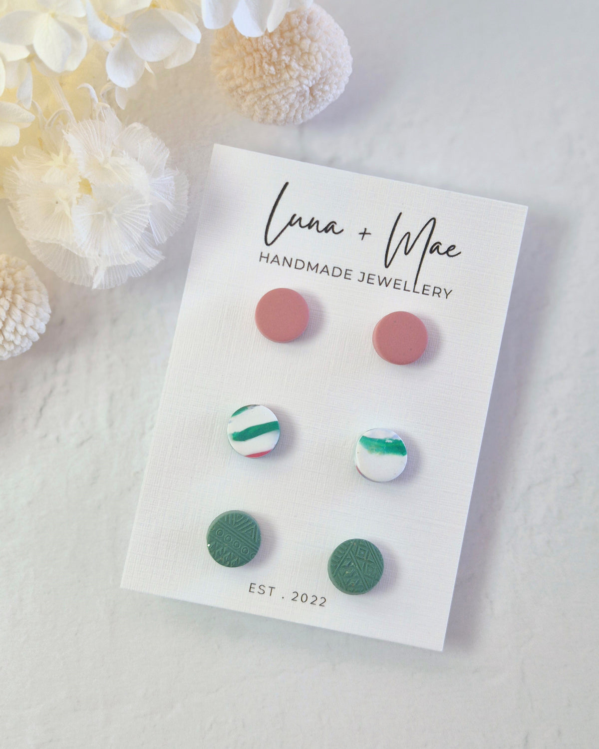 Saxe Tiny Trio Stud Earring Pack #2