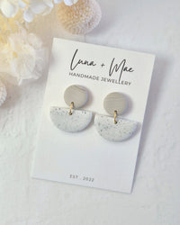 Luna Granite + Stone Dangle Earrings