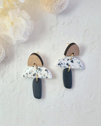 Terrazzo Navy Dangle Earrings