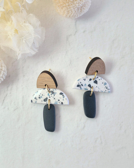 Terrazzo Navy Dangle