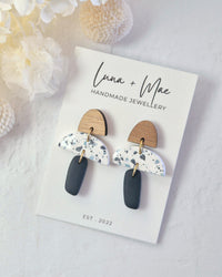 Terrazzo Navy Dangle Earrings
