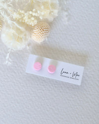 Tiny Pale Neon Floral Stud Earrings