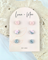 Garden Trio Stud Earring Pack #2