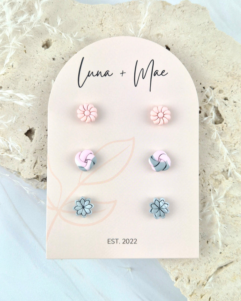 Garden Trio Stud Earring Pack #2