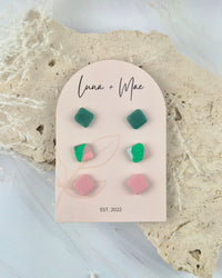 Garden Trio Stud Earring Pack #4