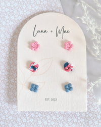 Summer Floral Trio Stud Pack #1