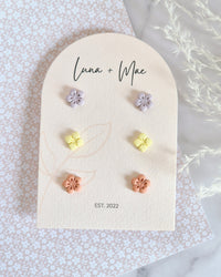 Summer Floral Trio Stud Pack #3