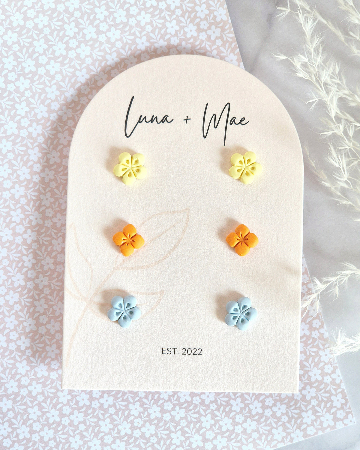 Summer Floral Trio Stud Pack #4