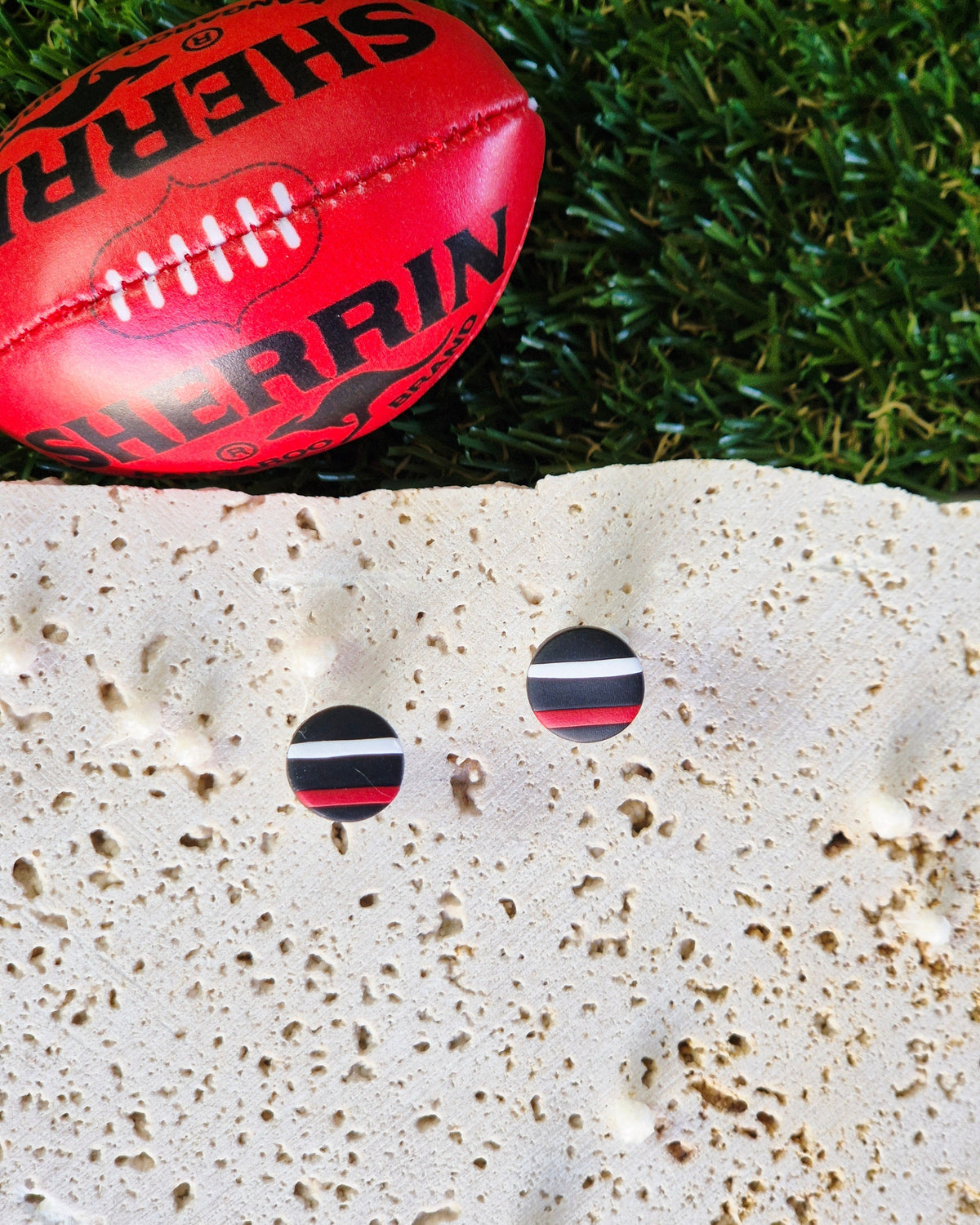 St Kilda (AFL/AFLW) Football Studs Luna + Mae
